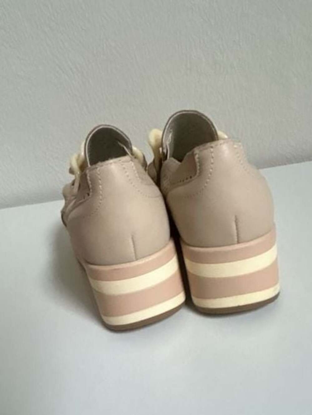 Dolce Vita Jhenee Leather Platform Sneakers Sand Nubuck Chain S 6.5 - Picture 8 of 16